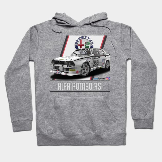 Alfa Romeo 75 Classico 253 Hoodie by PjesusArt